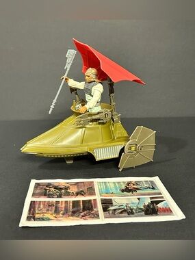 Vintage 1983 Kenner Star Wars Desert Sail Skiff Mini-Rig w/ Klaatu Figure
